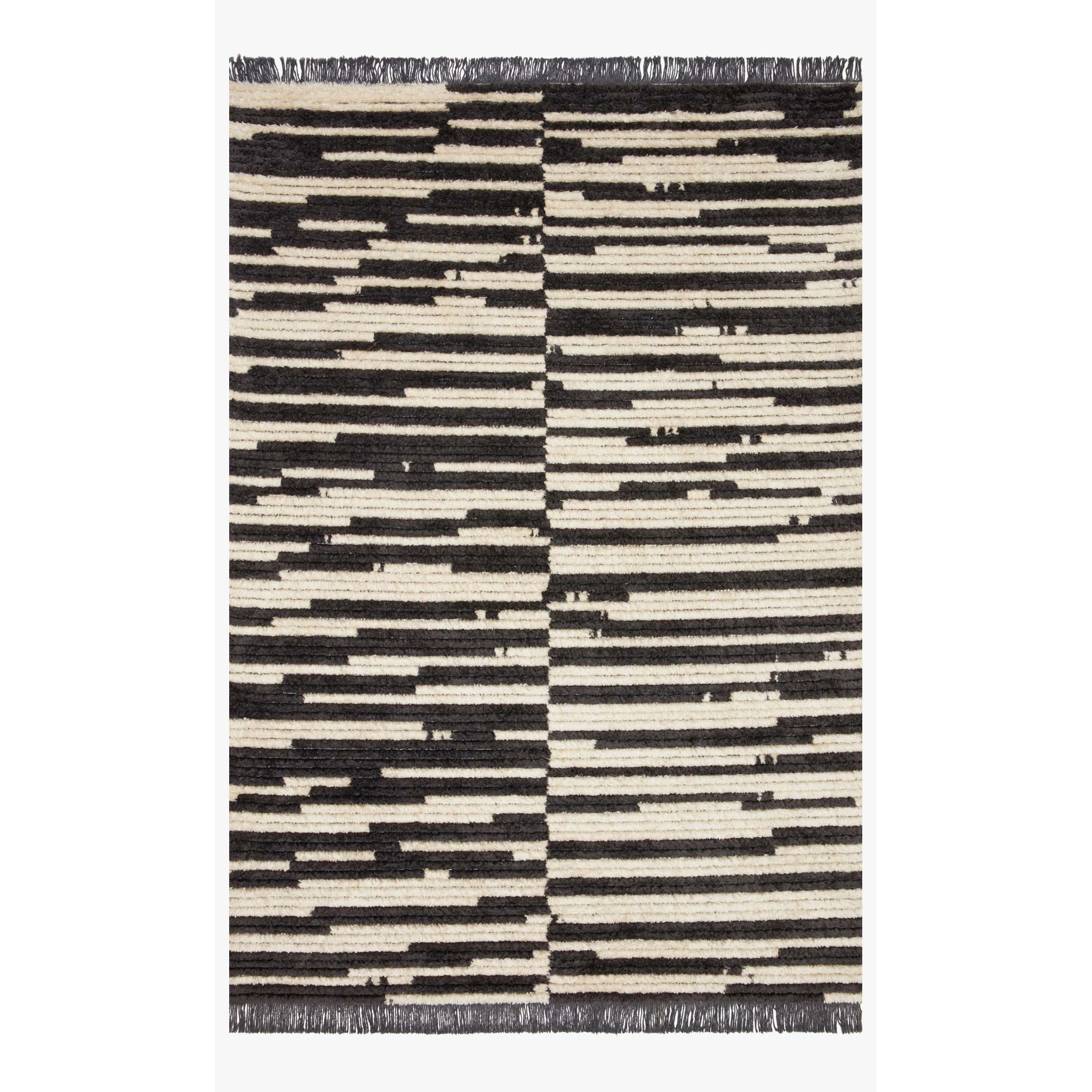 Chris Loves Julia Alice Cream/Charcoal Rug - Chapin Furniture