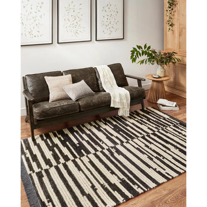 Chris Loves Julia Alice Cream/Charcoal Rug - Chapin Furniture