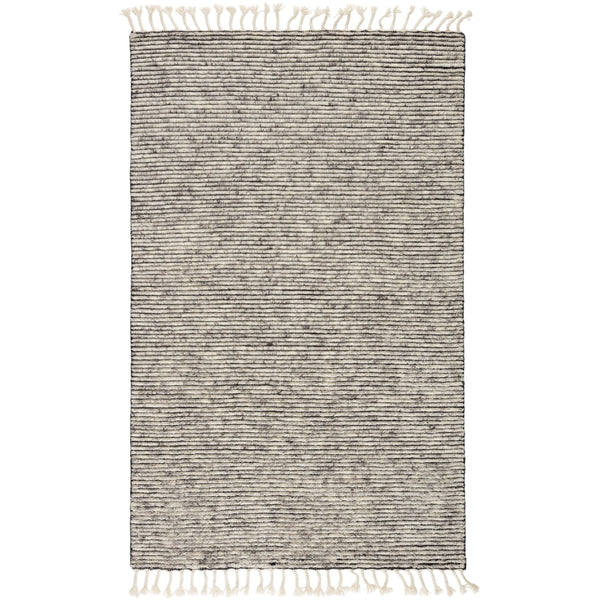 Jaipur Living Alpine Hand-Knotted Striped White/ Gray Rug - Chapin Furniture