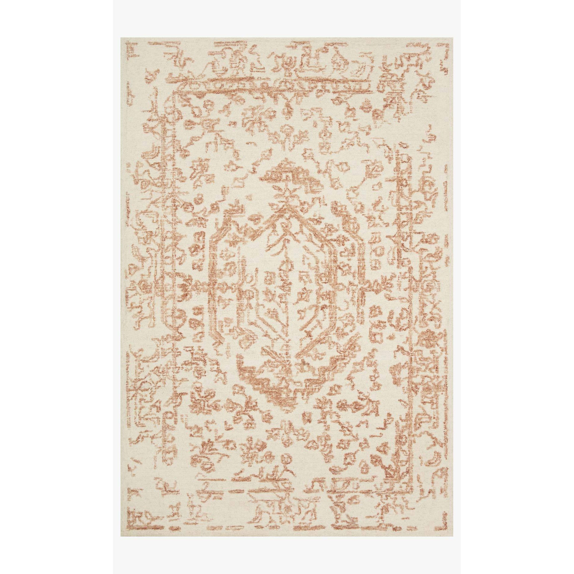 Magnolia Home Annie White/Rust Rug - Chapin Furniture