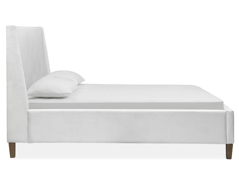 Lindon White Upholstered Island Bed- King - Chapin Furniture