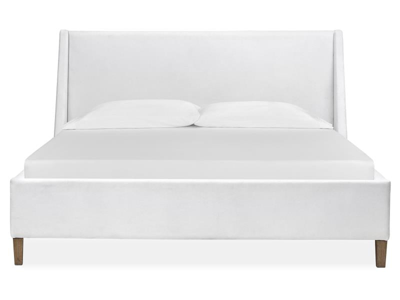 Lindon White Upholstered Island Bed- King - Chapin Furniture