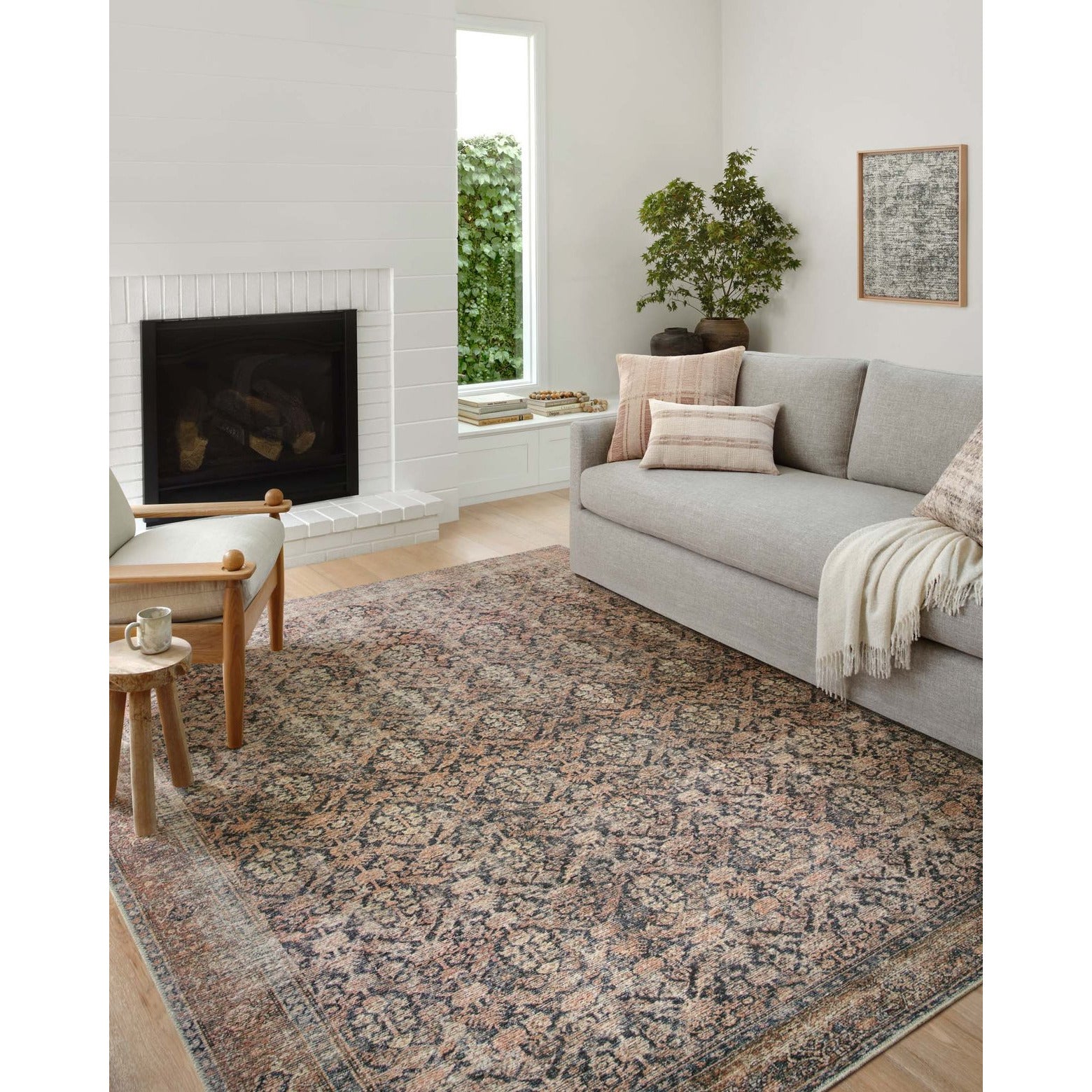 Amber Lewis Billie Ink/Salmon Rug - Chapin Furniture