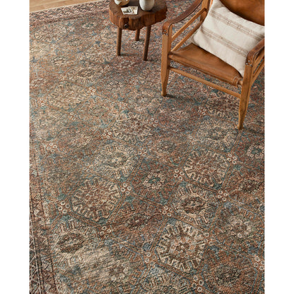 Amber Lewis Billie Aqua/Rust Rug - Chapin Furniture