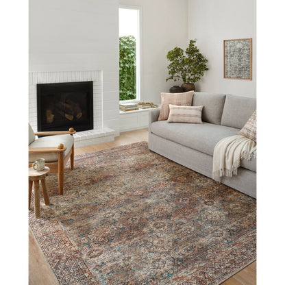 Amber Lewis Billie Aqua/Rust Rug - Chapin Furniture