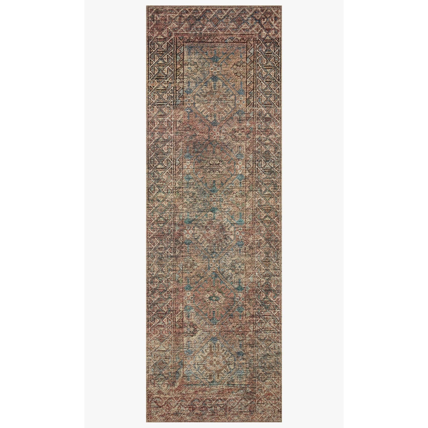 Amber Lewis Billie Aqua/Rust Rug - Chapin Furniture