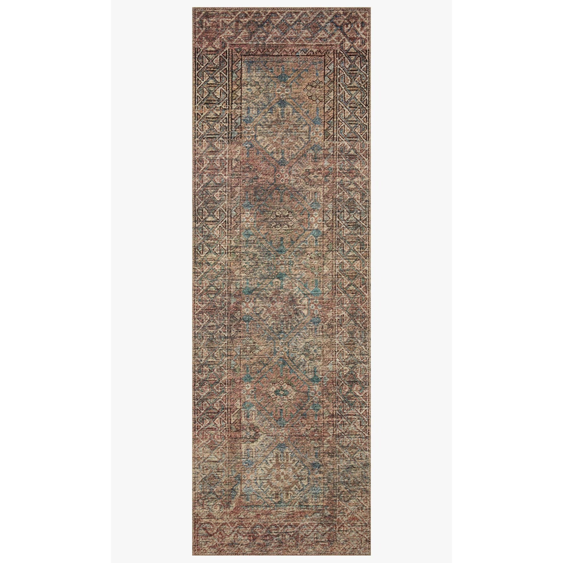 Amber Lewis Billie Aqua/Rust Rug - Chapin Furniture