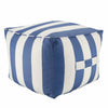 Jaipur Living Chatham Indoor/ Outdoor Striped Blue/ White Cuboid Pouf - Chapin Furniture