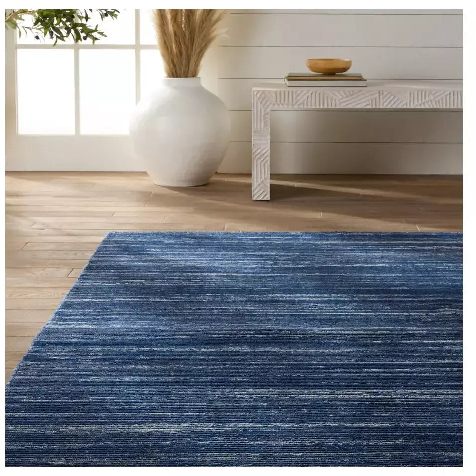 Jaipur Living Danan Handmade Indoor/ Outdoor Solid Blue Rug - Chapin Furniture
