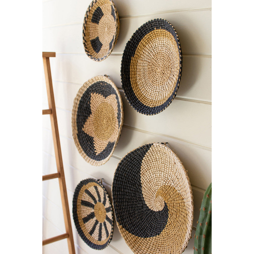 Set of 5 Round Seagrass Wall Art - Chapin Furniture