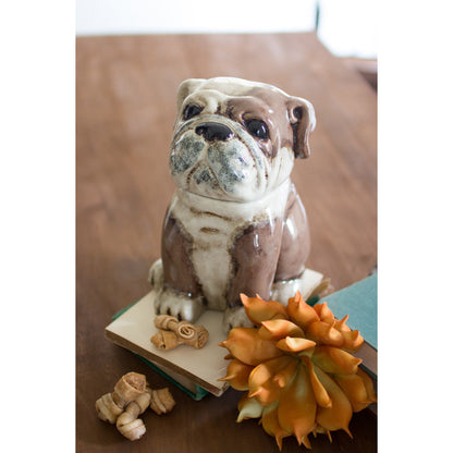 Ceramic Bull Dog Canister - Chapin Furniture