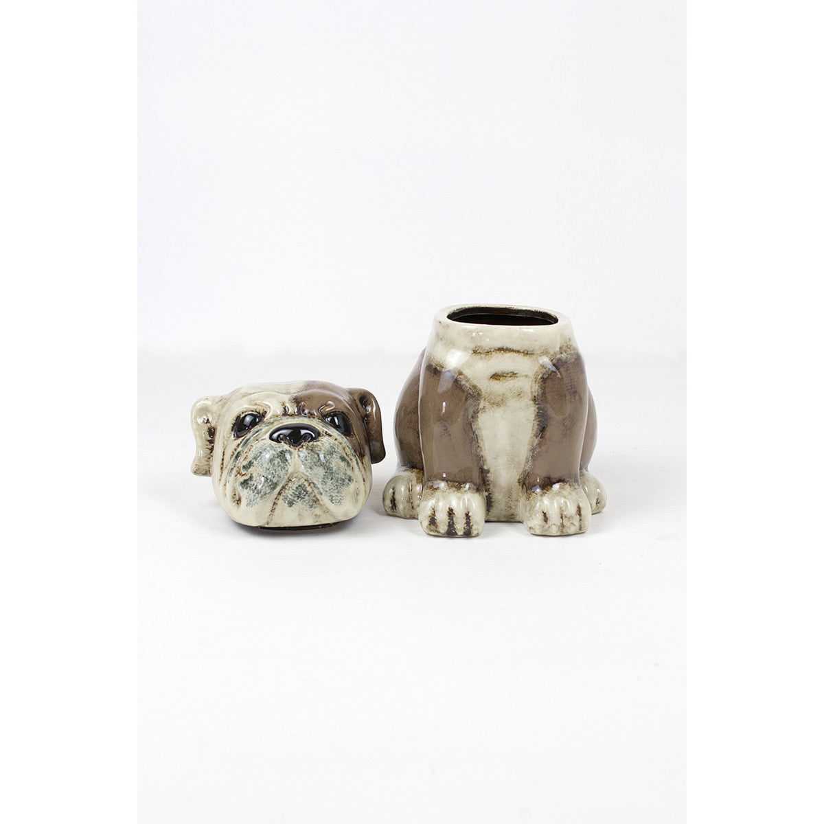Ceramic Bull Dog Canister - Thumbnail 2