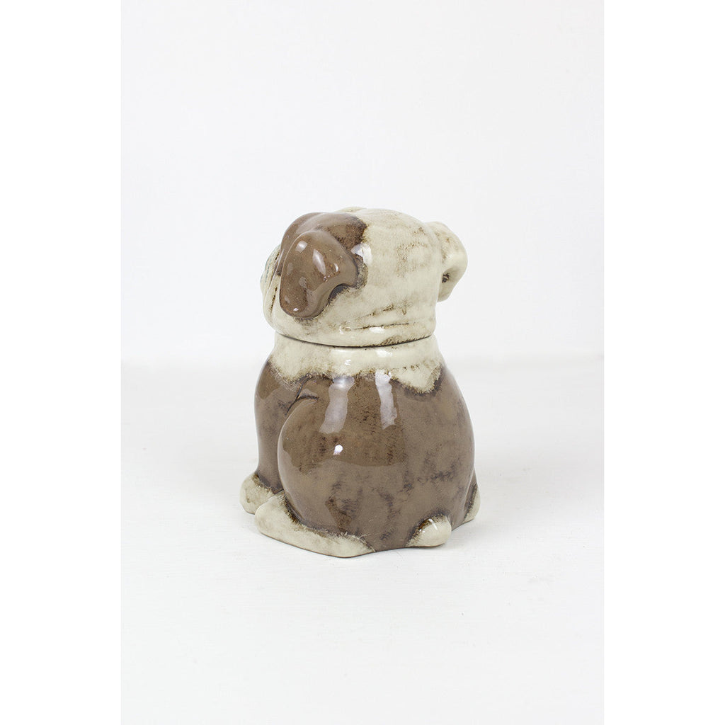 Ceramic Bull Dog Canister - Chapin Furniture