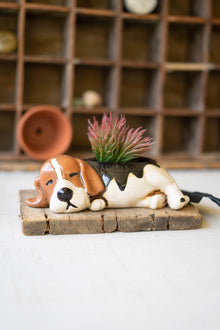 Ceramic Beagle Planter - Chapin Furniture