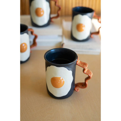 Ceramic Bacon and Eggs Mug- Set of 4 - Chapin Furniture