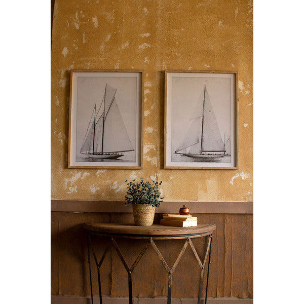Set of 2 Framed Sailboat Prints Under Glass - Chapin Furniture