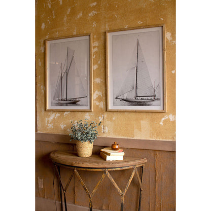 Set of 2 Framed Sailboat Prints Under Glass - Chapin Furniture