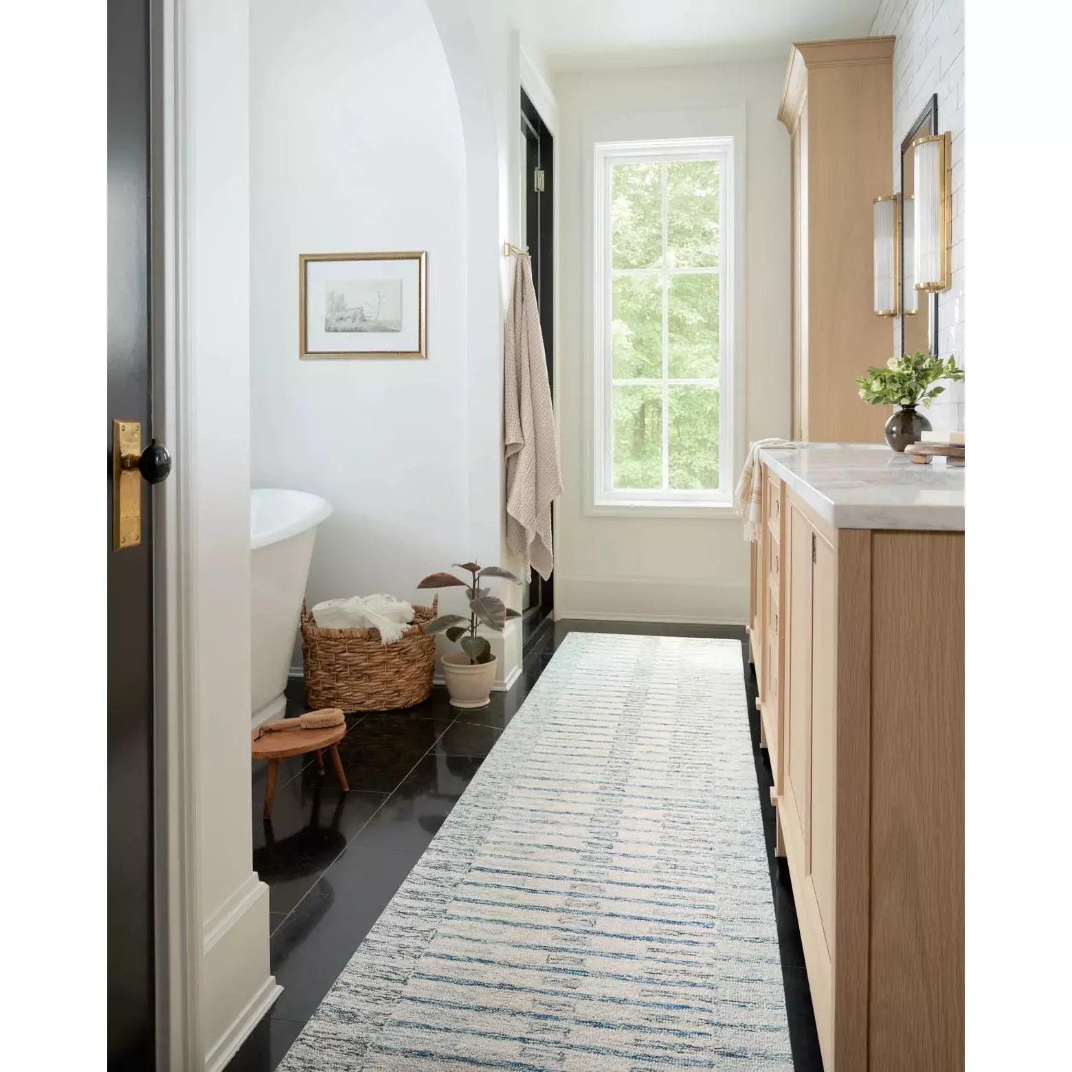 Chris Loves Julia Chris Ivory/Denim Rug - Chapin Furniture