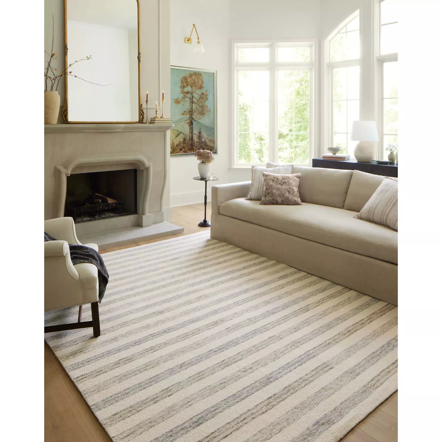 Chris Loves Julia Chris Ivory/Slate Rug - Chapin Furniture