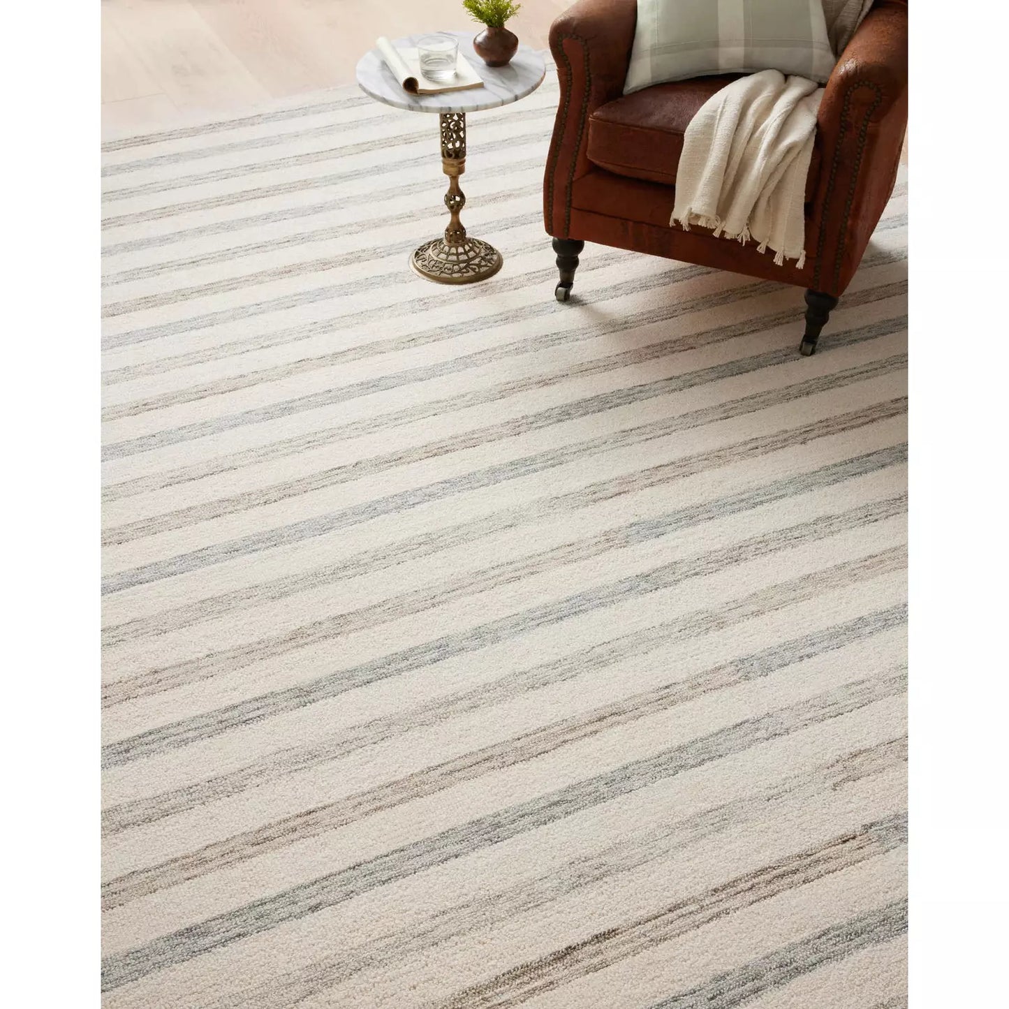 Chris Loves Julia Chris Ivory/Slate Rug - Chapin Furniture