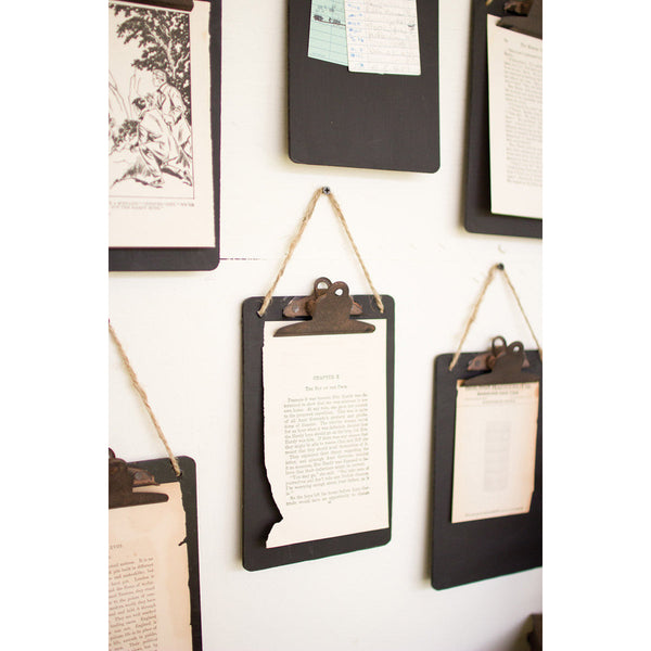 Black Clip Board Photo Notes Holder- Set of 6 - Chapin Furniture