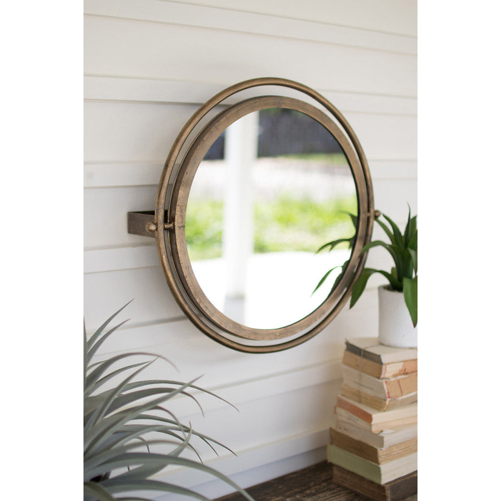 Round Wall Mirror with Adjustable Bracket - Chapin Furniture