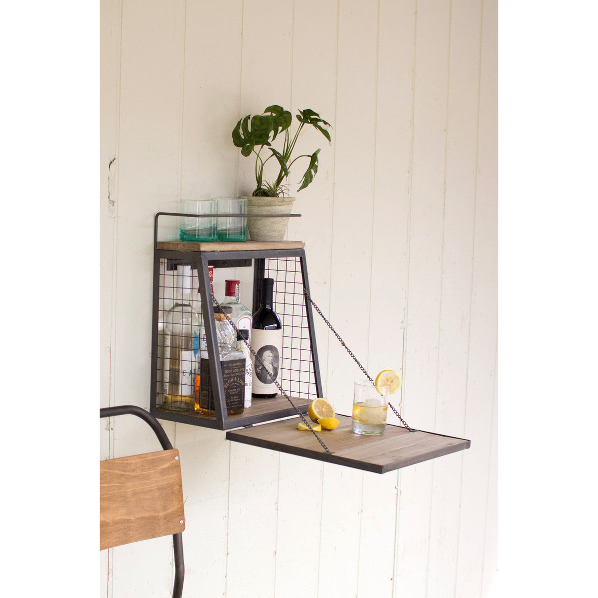 Wall Bar with Fold Down Shelf - Thumbnail 3