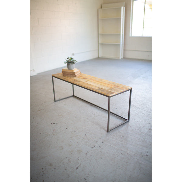 Iron and Recycled Wood Bench - Chapin Furniture