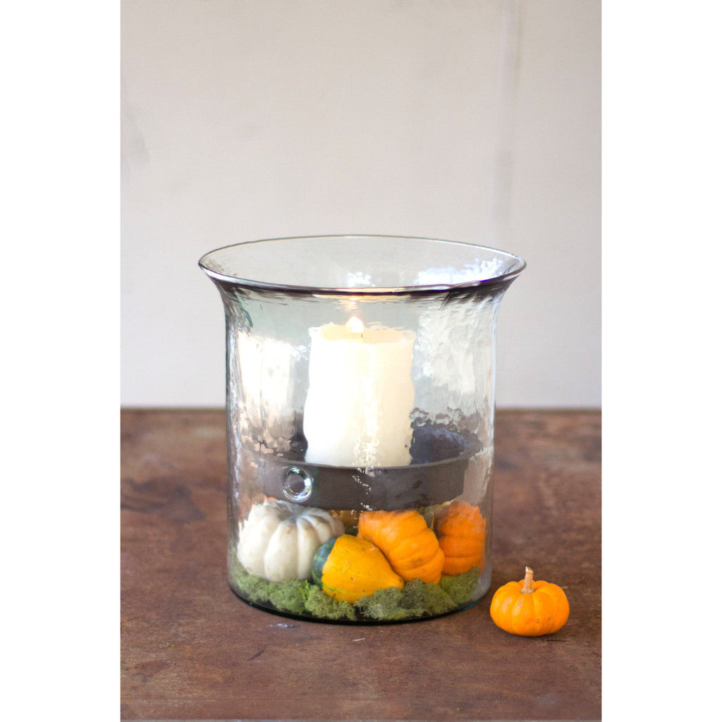 Giant Glass Candle Cylinder with Rustic Insert - Chapin Furniture