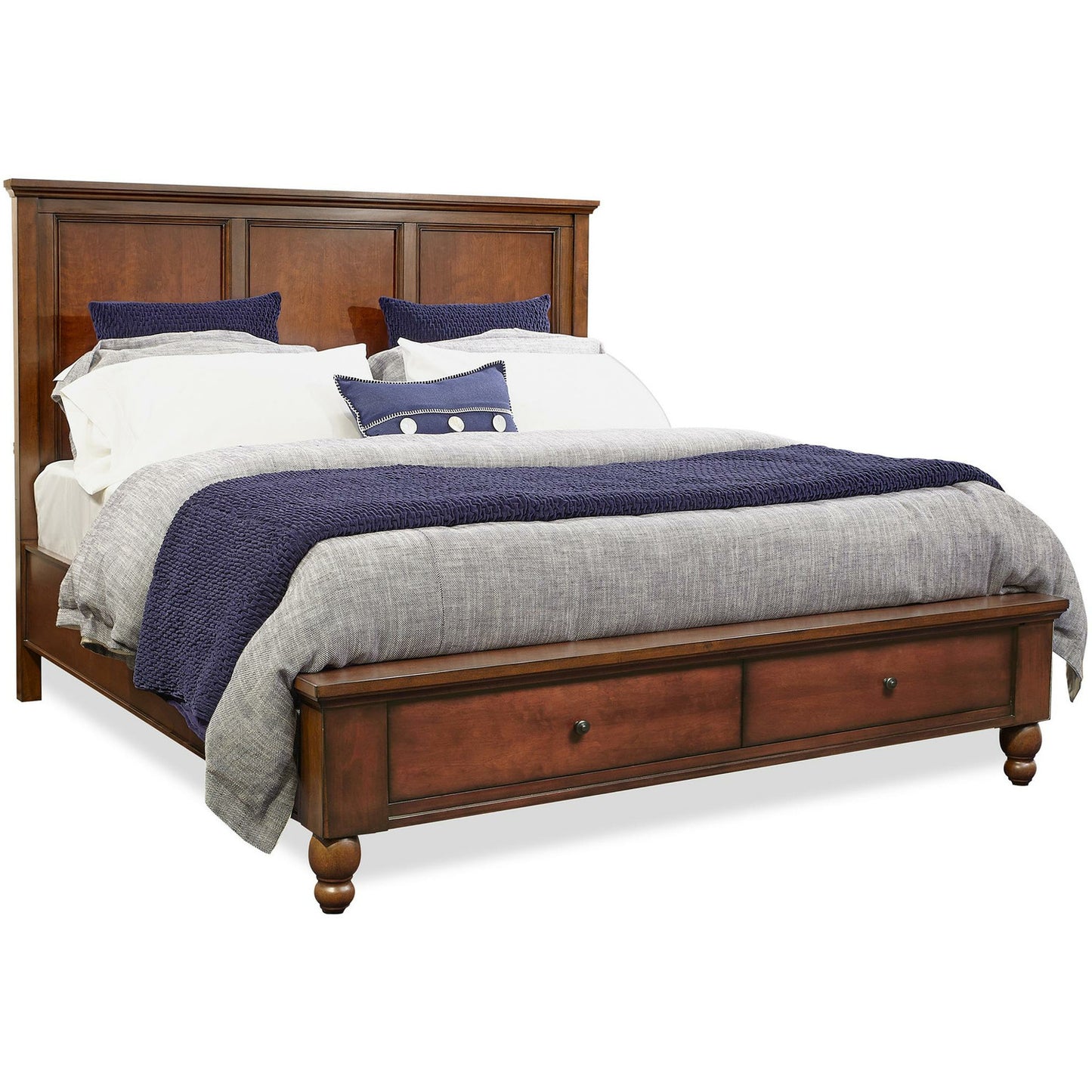 Cambridge Panel Bed- Multiple Finish Options, Storage Option - Chapin Furniture