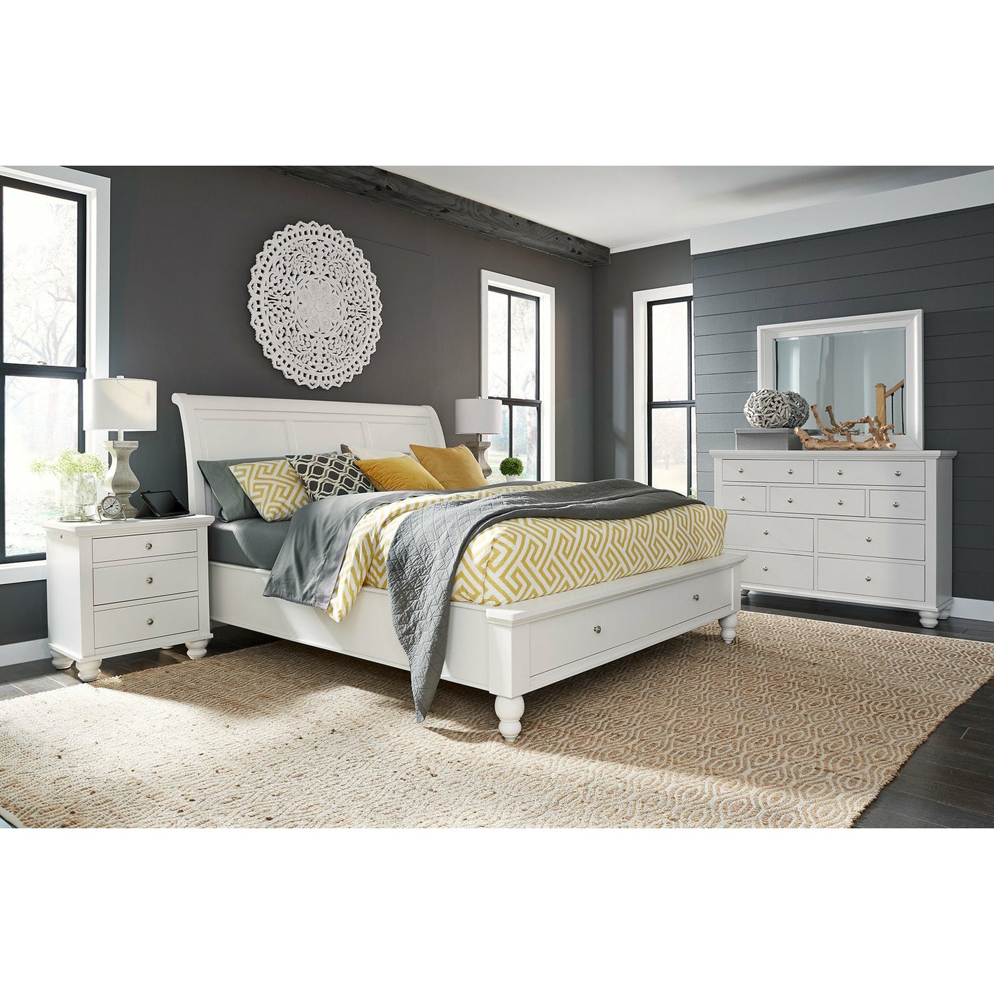 Cambridge Sleigh Storage Bed- Multiple Finish Options - Chapin Furniture