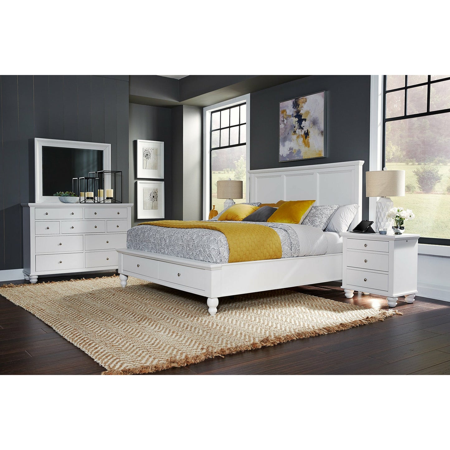 Cambridge Panel Bed- Multiple Finish Options, Storage Option - Chapin Furniture