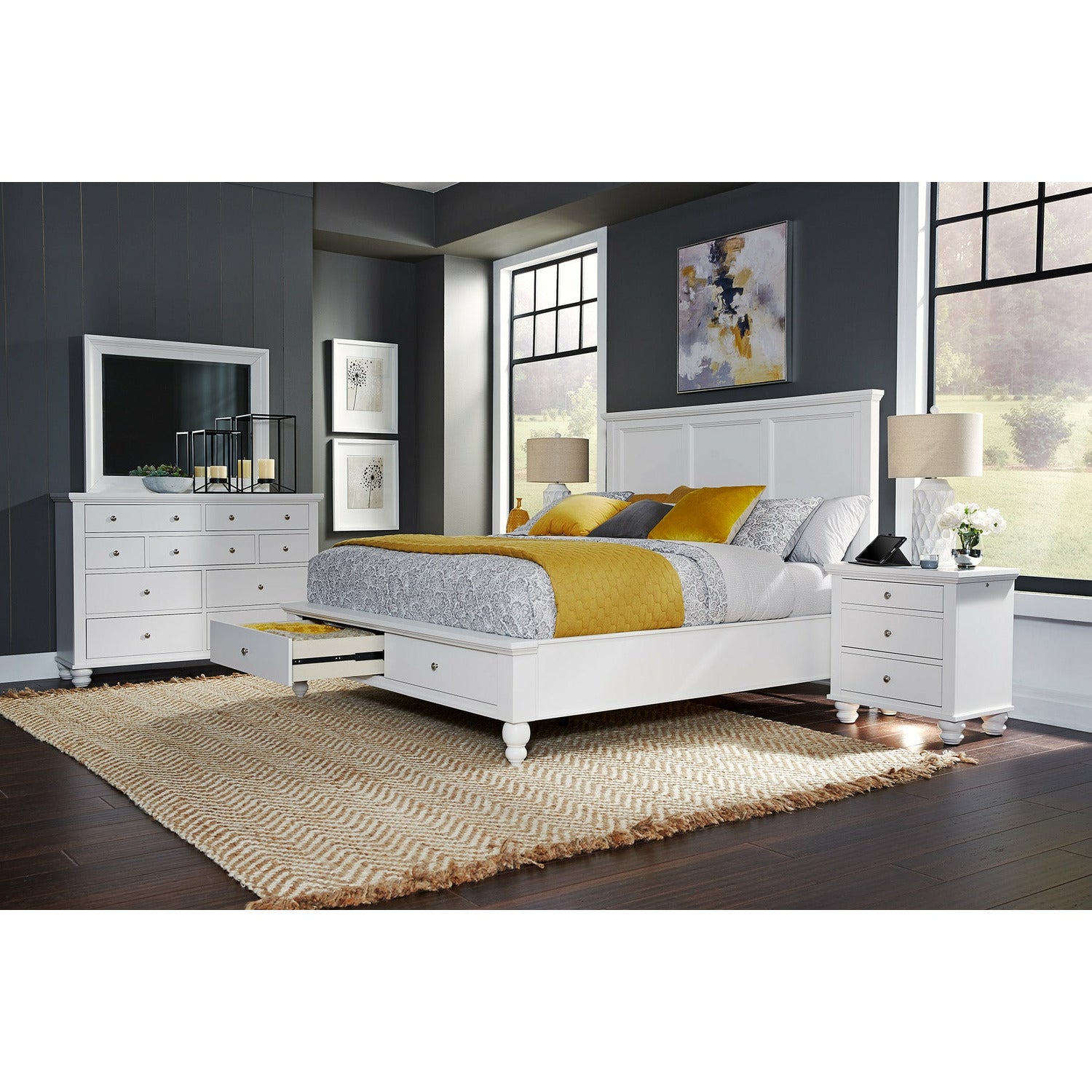 Cambridge Panel Bed- Multiple Finish Options, Storage Option - Chapin Furniture