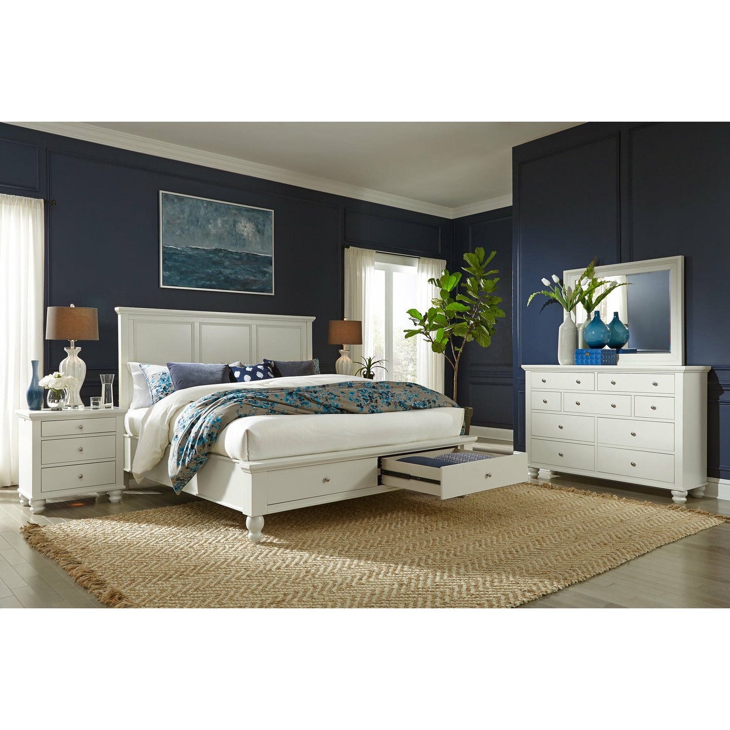 Cambridge Panel Bed- Multiple Finish Options, Storage Option - Chapin Furniture
