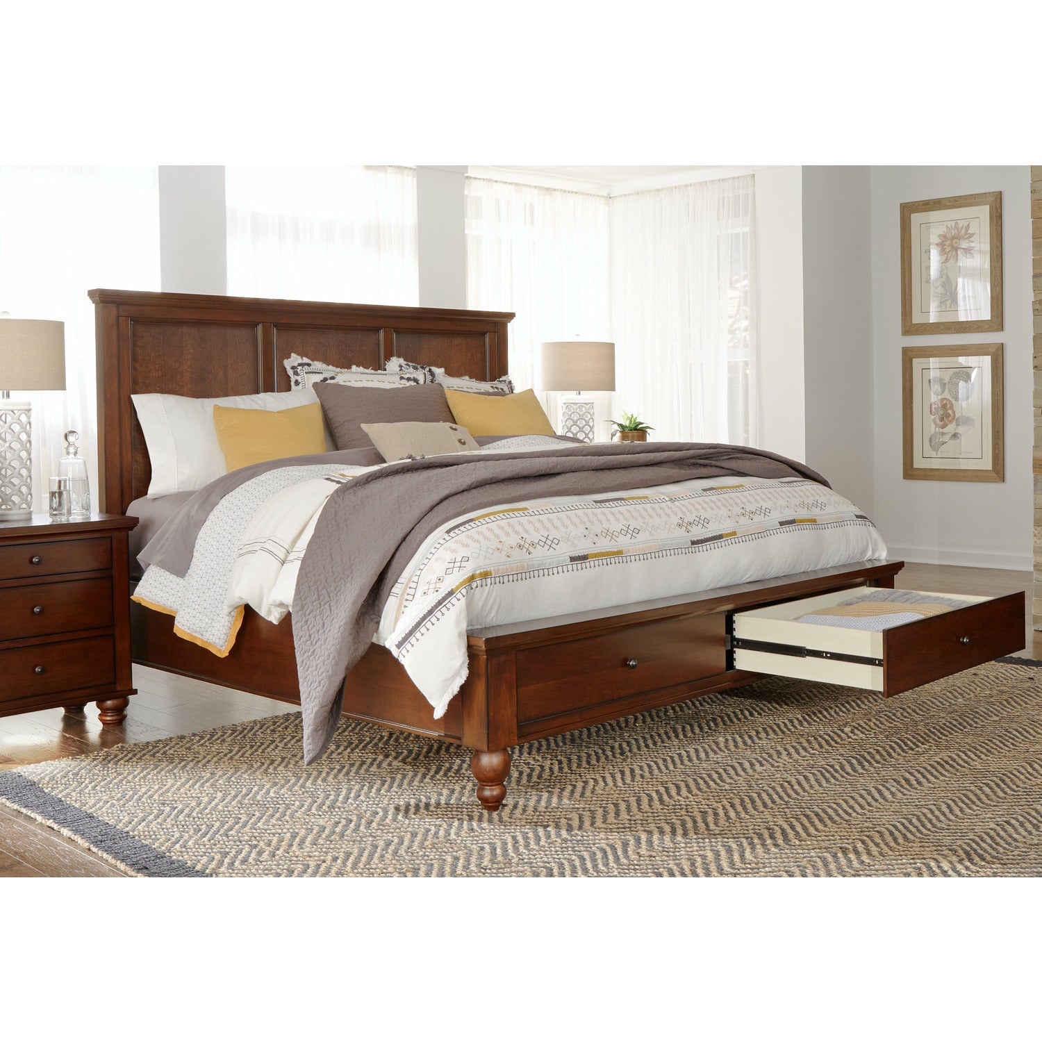 Cambridge Panel Bed- Multiple Finish Options, Storage Option - Chapin Furniture