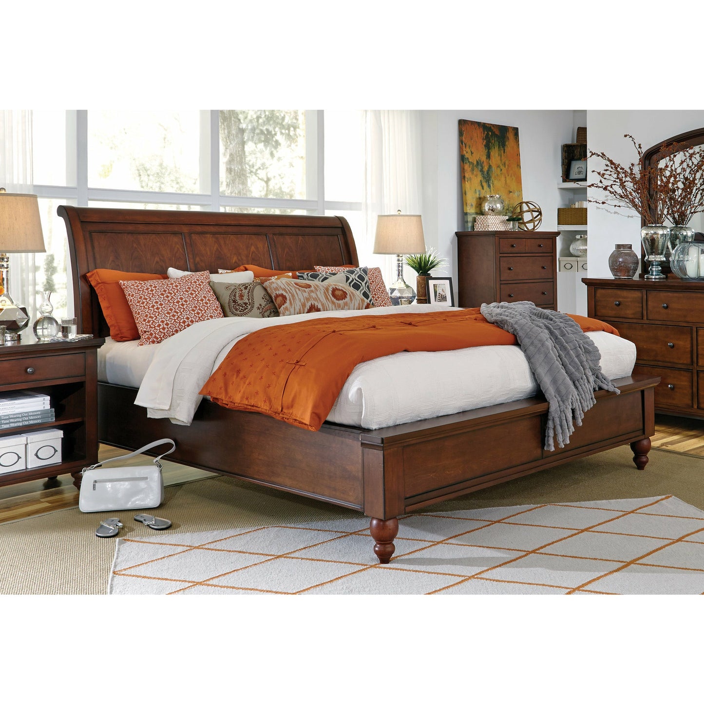 Cambridge Sleigh Storage Bed- Multiple Finish Options - Chapin Furniture