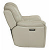 Bassett Club Level Chandler Power Leather Recliner in Linen Leather - Chapin Furniture