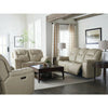 Bassett Club Level Chandler Power Leather Recliner in Linen Leather - Chapin Furniture