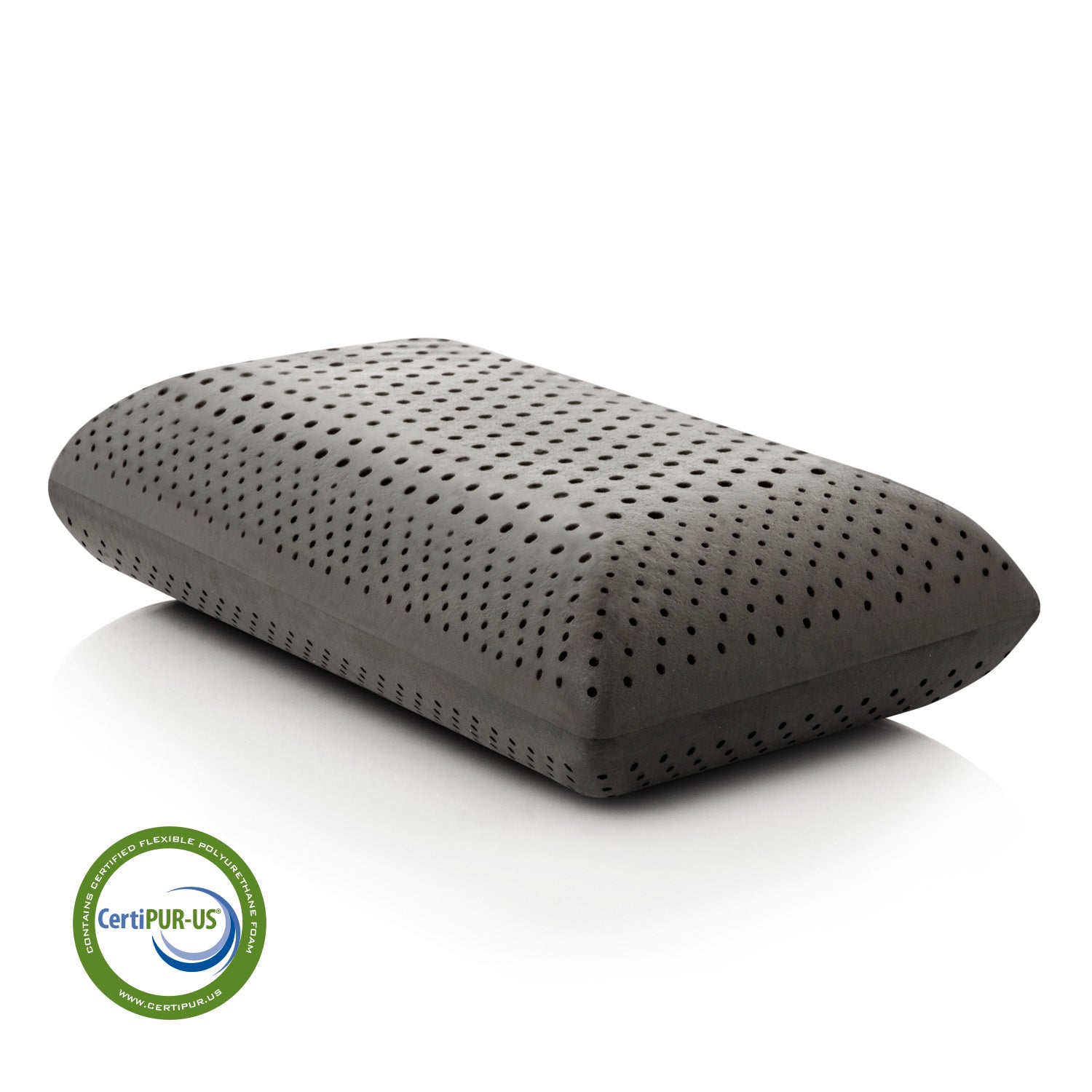 Zoned Dough® + Bamboo Charcoal, Mid Loft Plush Pillow- Queen - Chapin Furniture