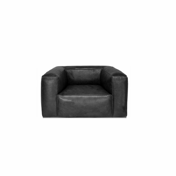Cooper Leather Chair in Black - Chapin Furniture