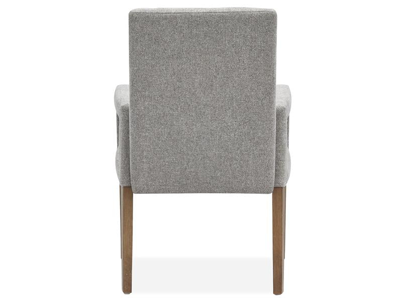 Lindon Dining Arm Chair With Grey Upholstered Seat And Back- Set of 2 - Chapin Furniture