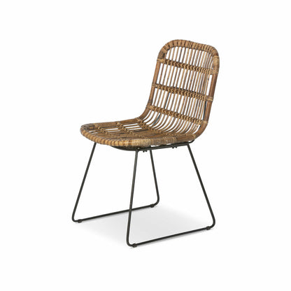 Miller Rattan and Iron Dining Chair - Chapin Furniture
