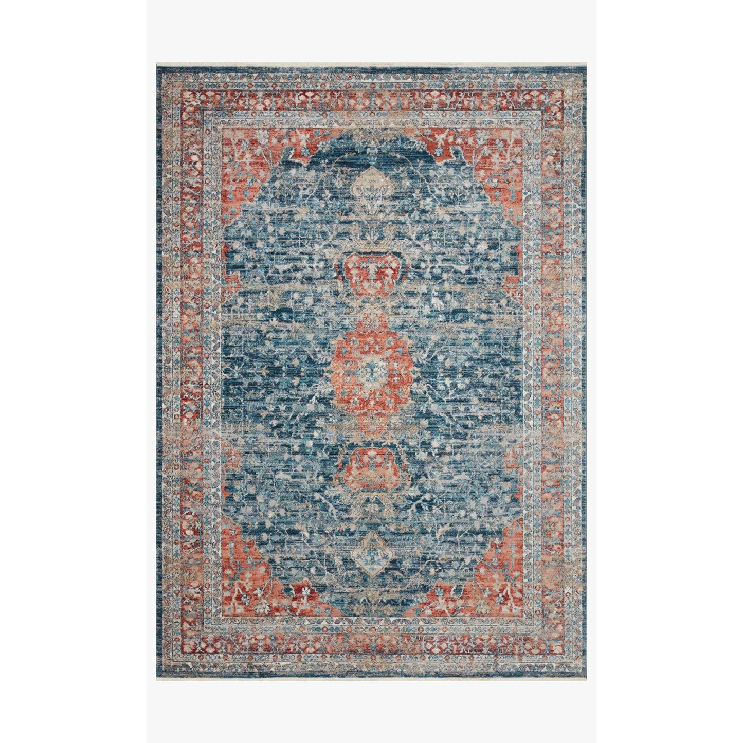 Magnolia Home Elise Navy / Red Rug - Chapin Furniture