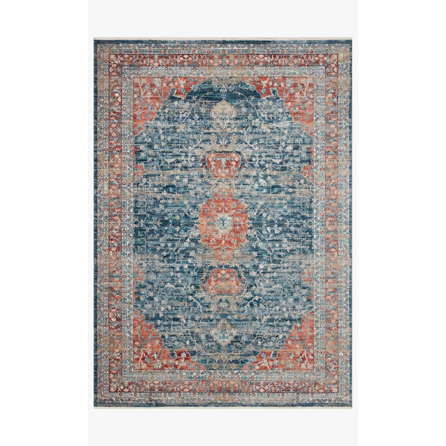 Magnolia Home Elise Navy / Red Rug - Chapin Furniture
