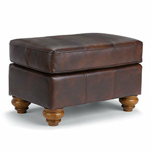 Noble Leather Ottoman - Chapin Furniture