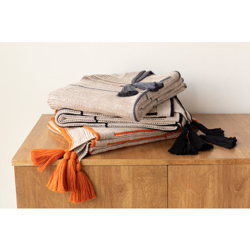 Fleck Throw Blanket- Black - Chapin Furniture