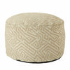 Jaipur Living Fenne Indoor/ Outdoor Tribal Taupe/ White Cylinder Pouf - Chapin Furniture