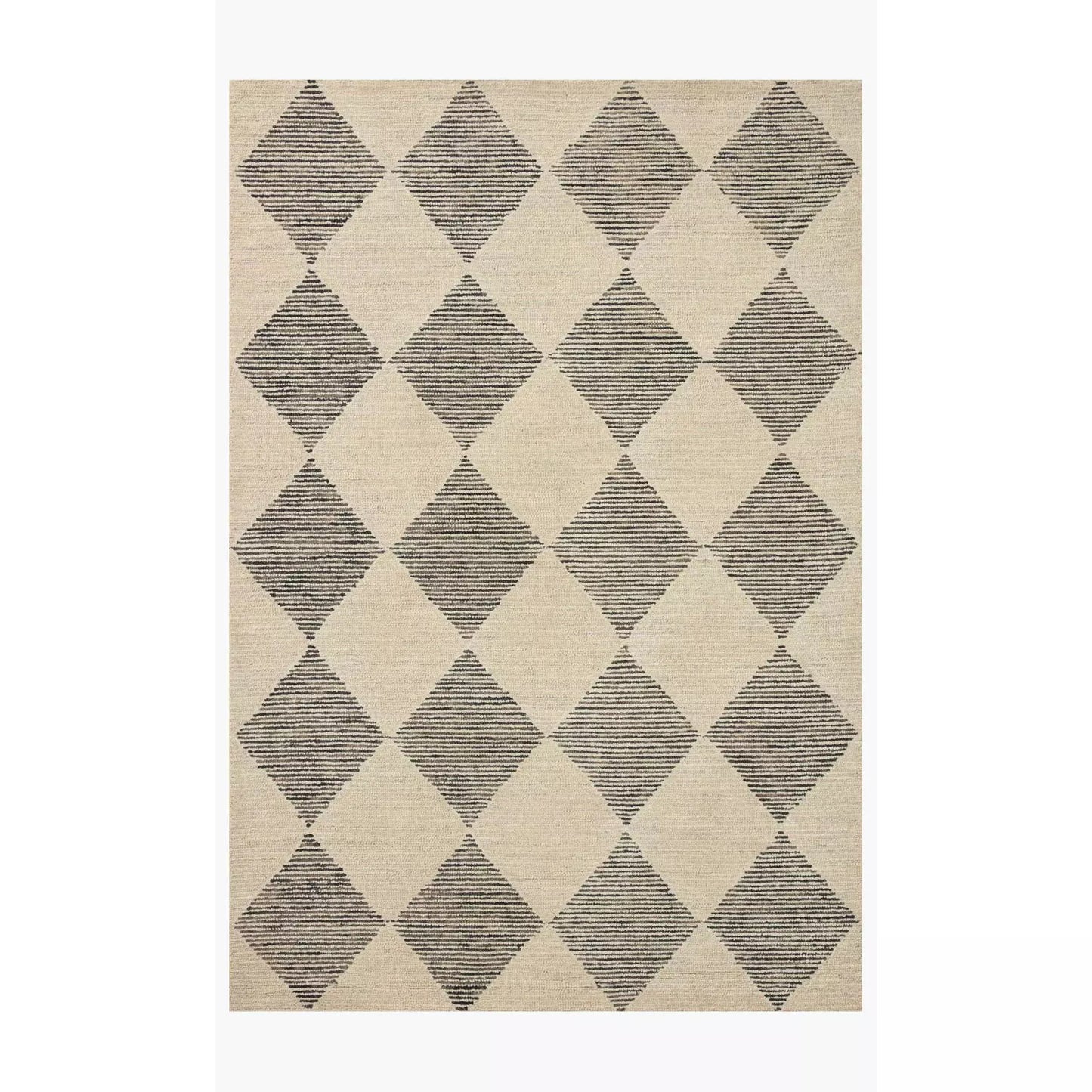 Chris Loves Julia Francis Beige/Charcoal Rug - Chapin Furniture
