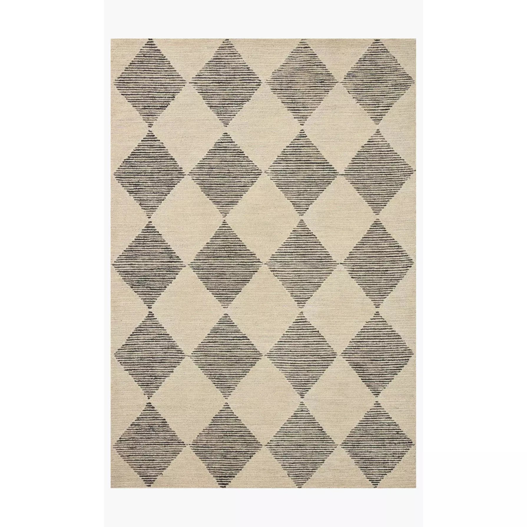 Chris Loves Julia Francis Beige/Charcoal Rug - Chapin Furniture