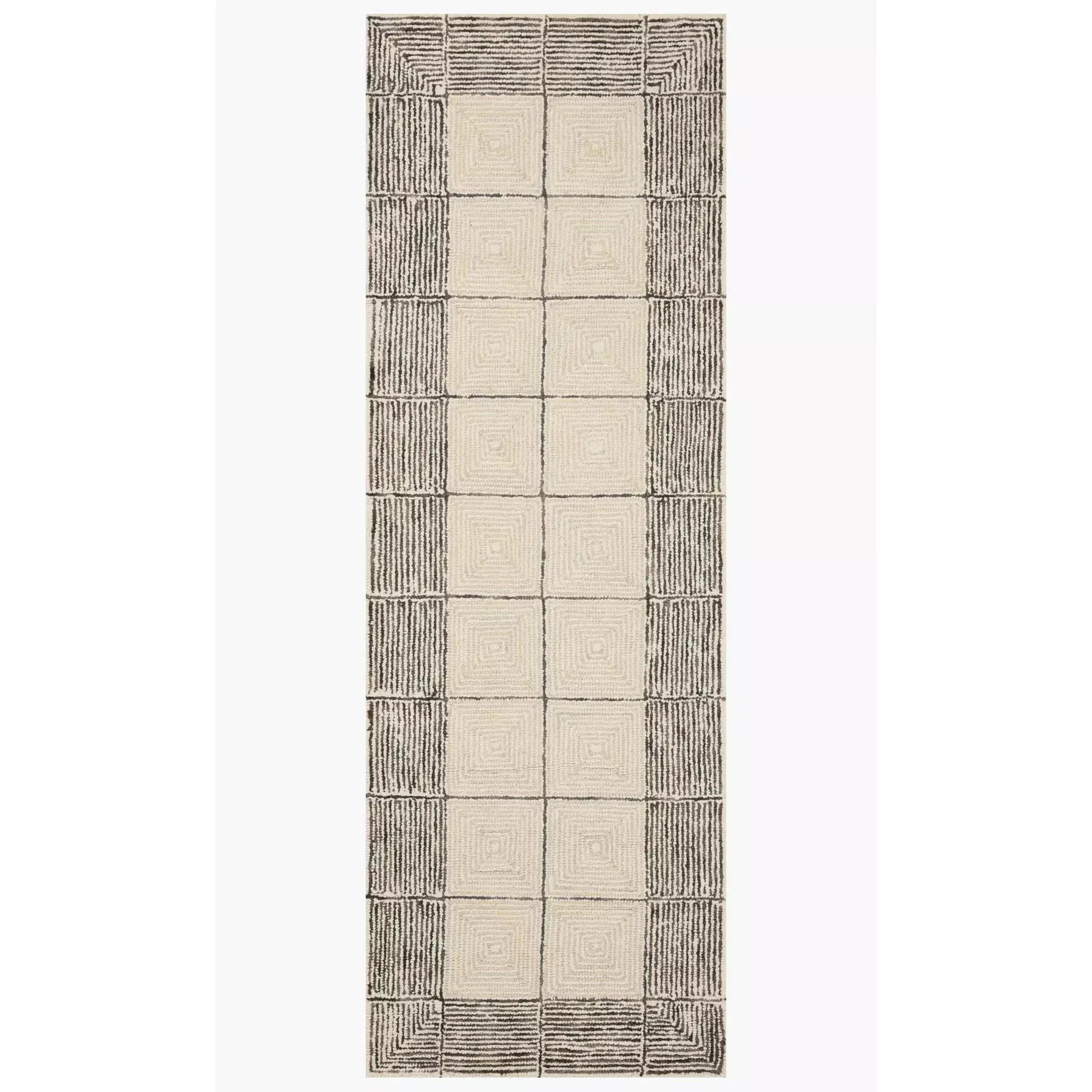 Chris Loves Julia Francis Cream/Black Rug - Chapin Furniture